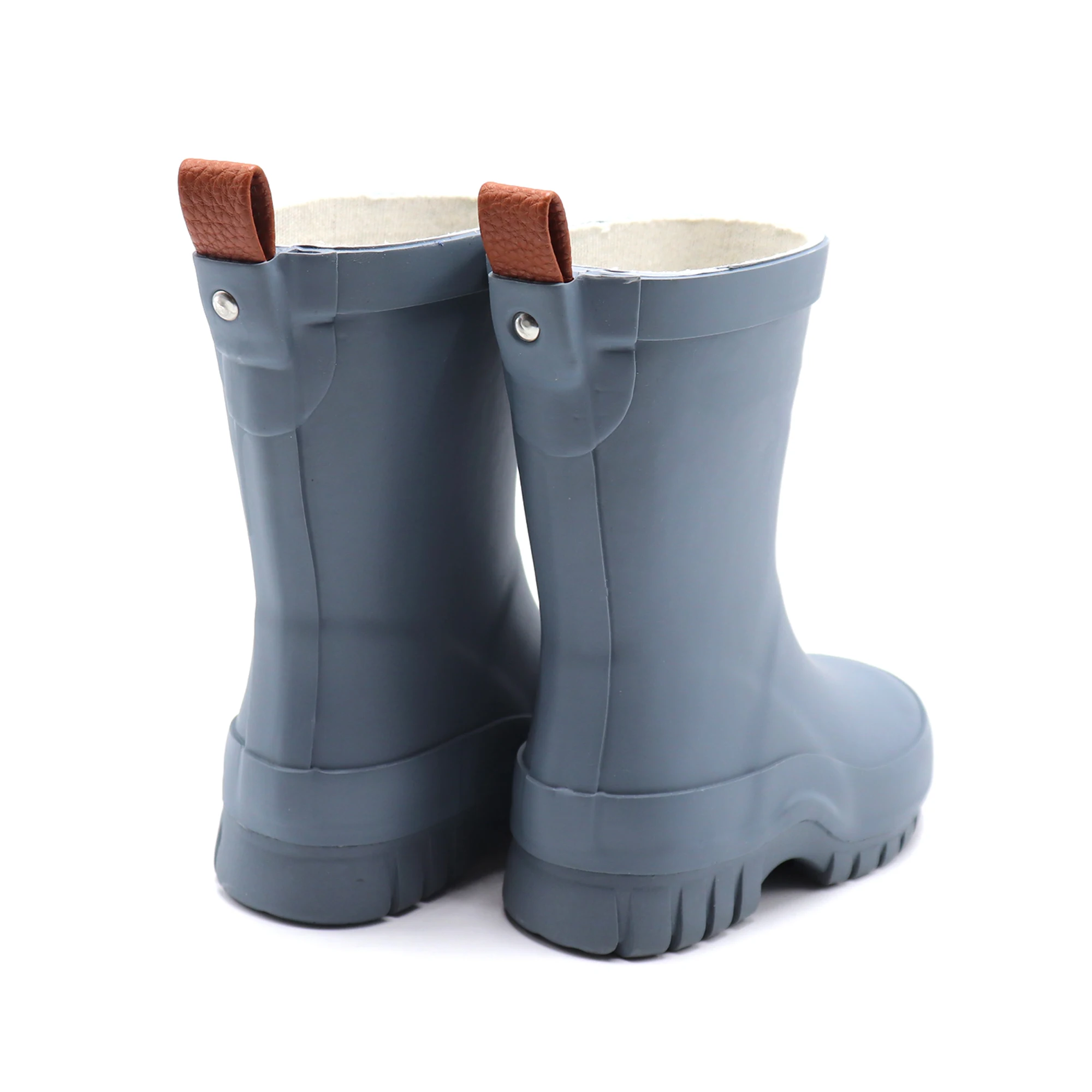 2024New Trend All-Season Non-Slip Rain Boots for Adult Red Waterproof Shoes round Toe Winter Summer Spring Autumn Unisex