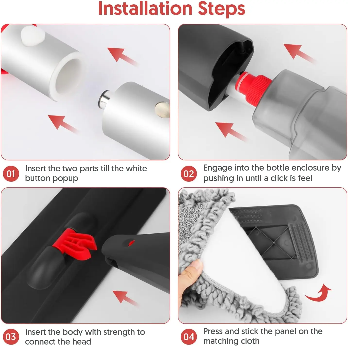 Hot Sale Microfiber Pads 360 Degree Spin Mop Floors Wet Dust Mops for Hardwood Floor Cleaning