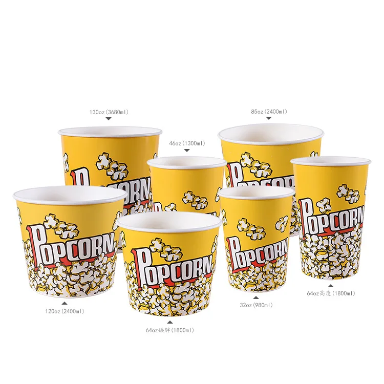 Custom wholesale disposable fast food packaging box fried chicken bucket thickened commercial family bucket popcorn bucket box