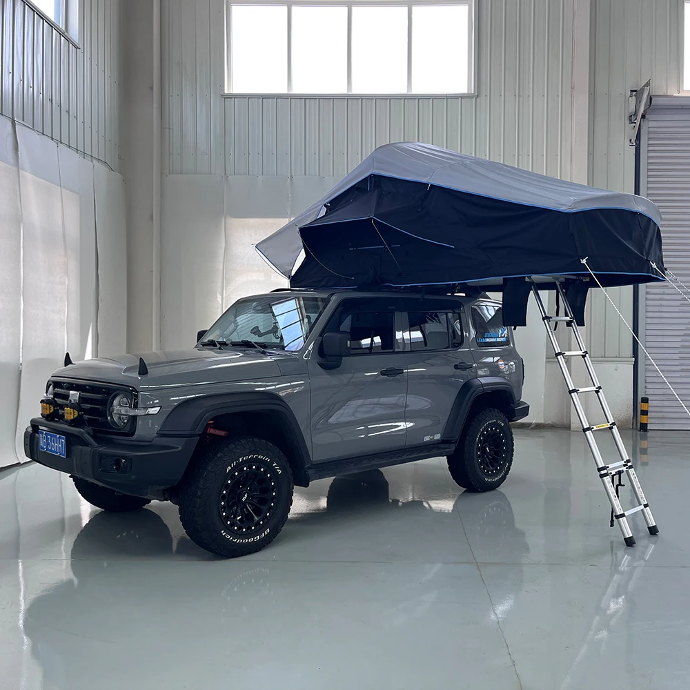 Custom Outdoor Off-road Camping Canvas Car 4x4 Suv 2 Person Roof Top Tent