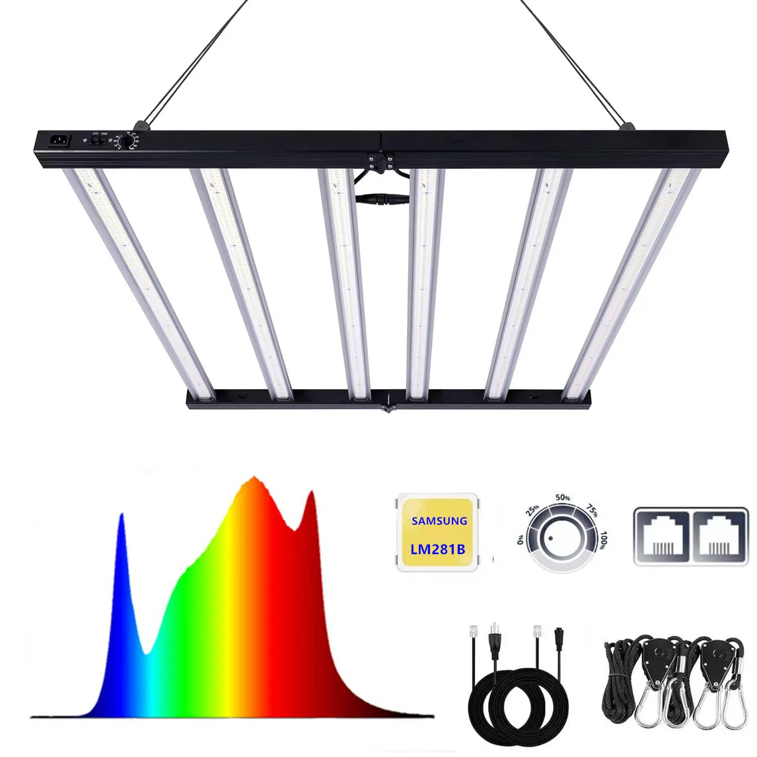 JK LED  GROW LIGHTS for plants fruits flowers vegs Full Spectrum type TOP06 PRO series 720W 1000W Samsung lm281B lm301b lm301h
