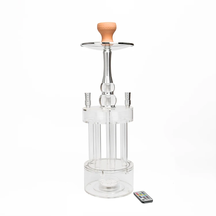 Wholesale Hookah Shisha Plastic with LED light Narguile Hookah big Smoking Tcbacco Modern Sheesha hookah russian