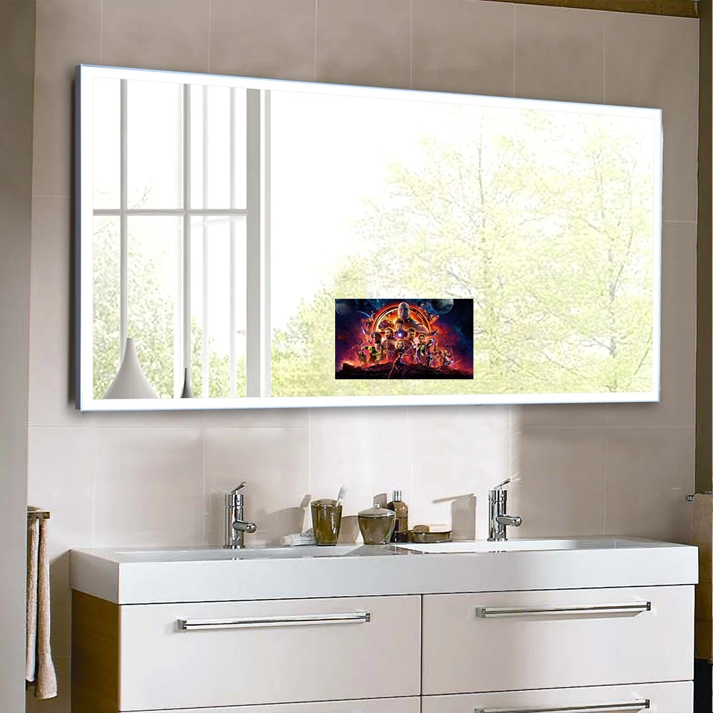 Bathroom Smart Mirror Factory Price Customized Size illuminated TV Mirror
