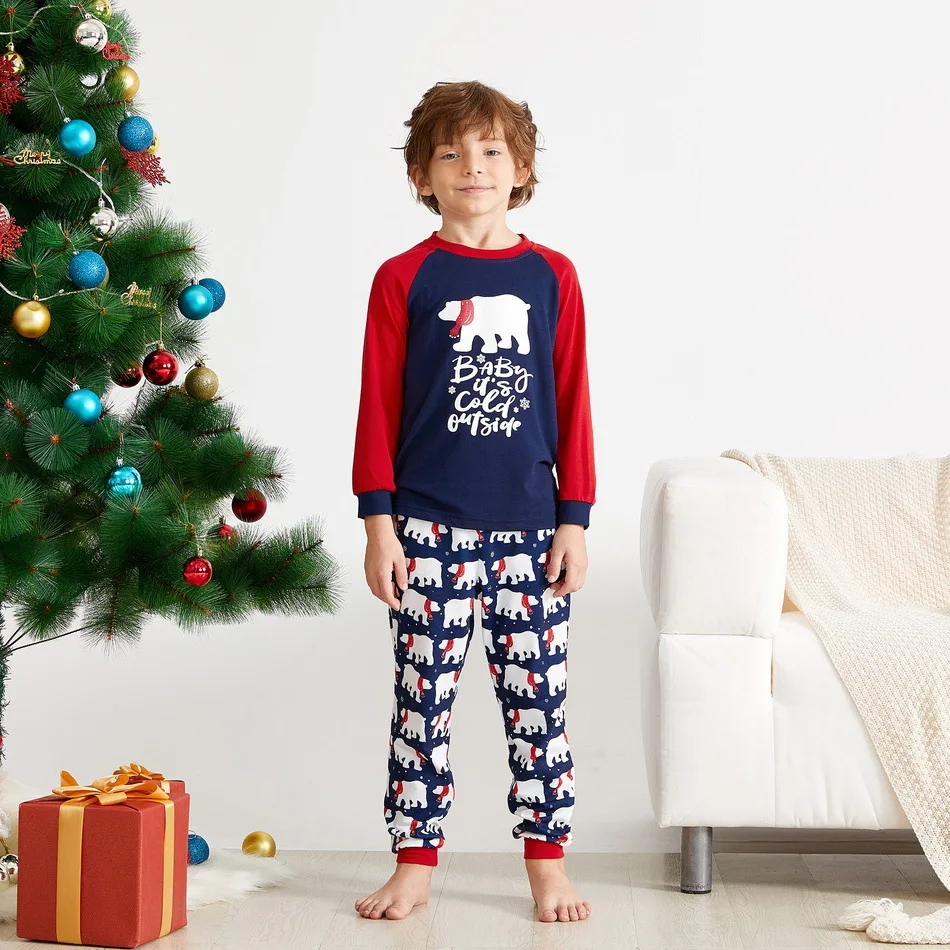 Wholesale Family Matching Sleepwear Cotton 2 Piece Set Kids Christmas Pajamas Christmas Pajamas Family Family Christmas Pajamas