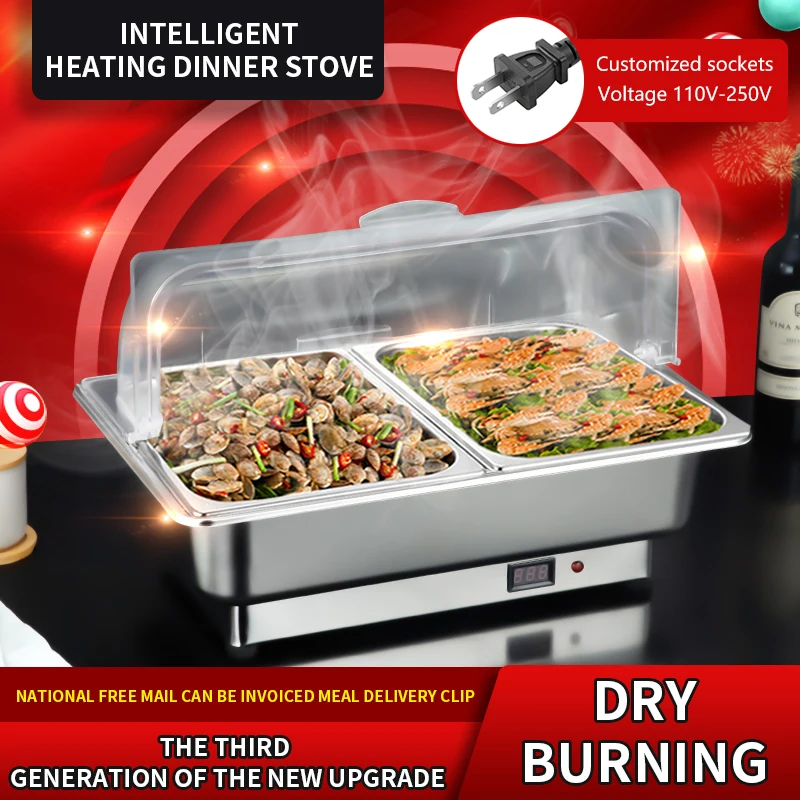 Customized Food Warmers Stainless Steel Luxury Restaurant Buffet Warmer Electric Chafing Dish