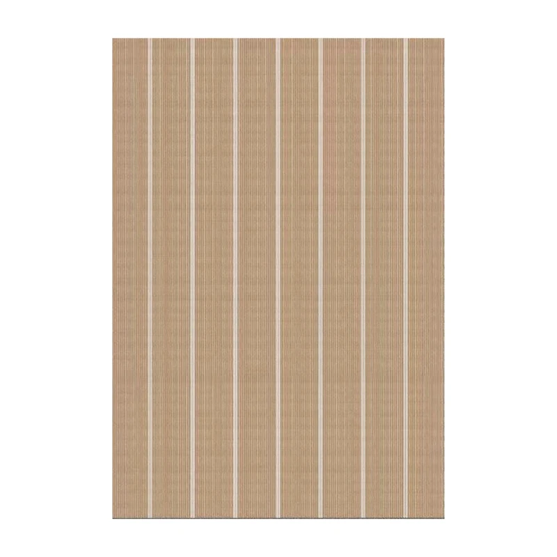 Polypropylene Tan striped design indoor outdoor rug patio outdoor luxury rug carpet for south american chile market