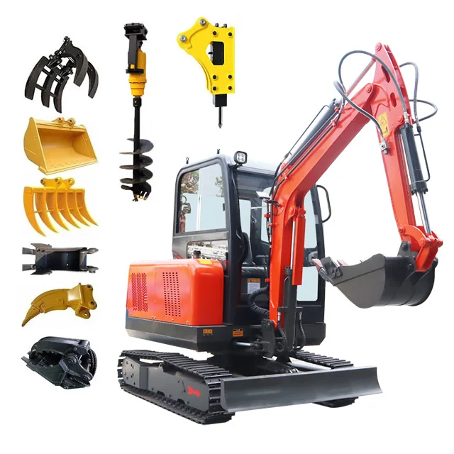 Cheapest Price 3.0 Ton 3.5 Ton 4.0 360 Degree Rotation Ton Mini Excavator  crawler excavator with factory price