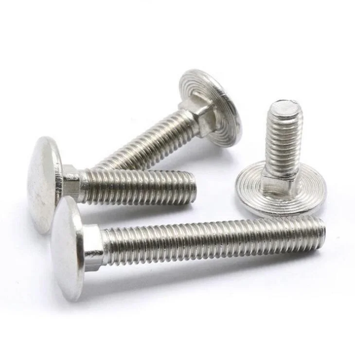China Factory DIN603  Stainless Full Thread Half Thread Round Head Square Neck Carriage Bolt Mushroom Head Carriage Screw
