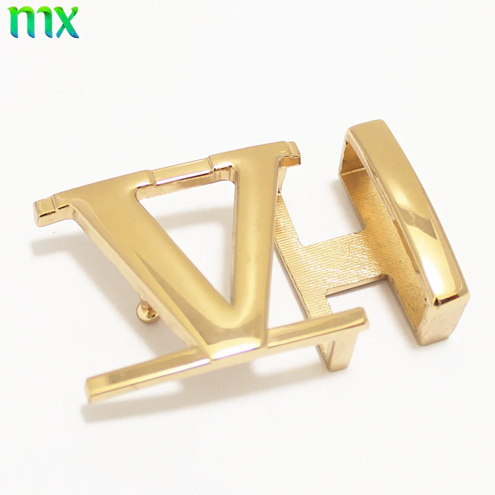 fashion gold color letter V belt buckle