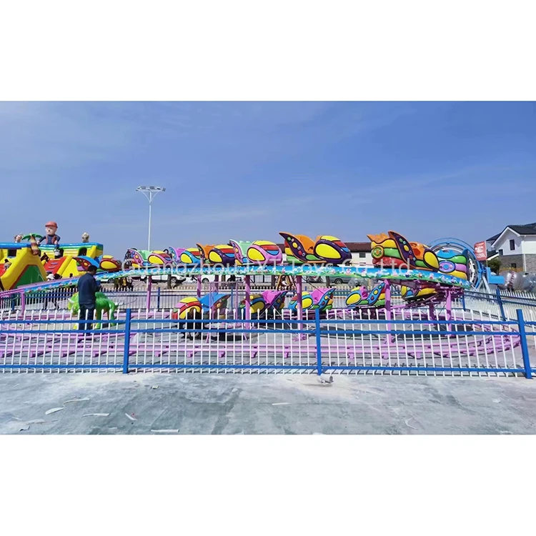 Amusement Park Kids Mini Roller Coaster Space Shuttle Ride Electric Roller Coaster Train