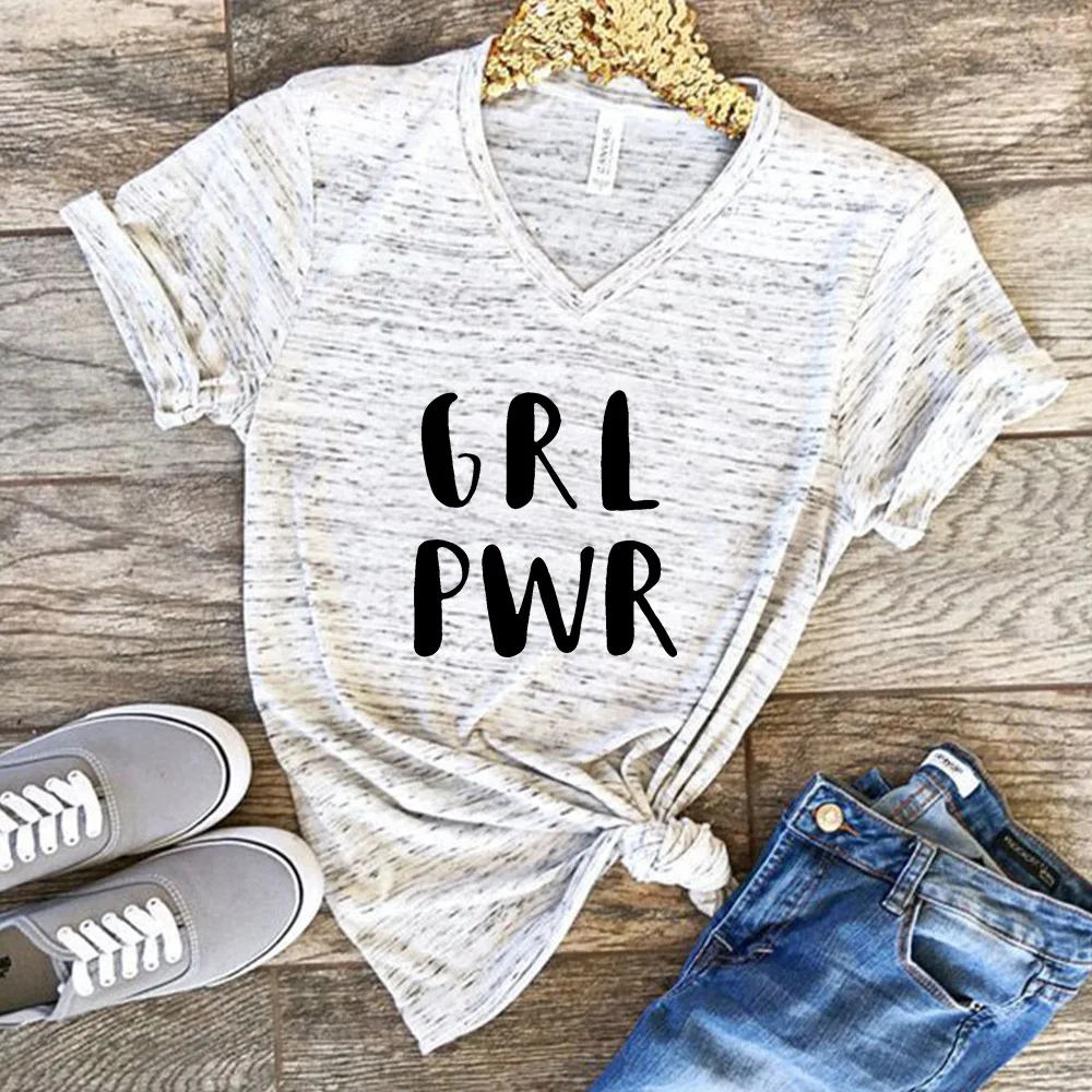 Оптовая продажа, новые летние повседневные топы, женские футболки, модные футболки с V-образным вырезом и принтом на заказ, женские футболки с графическим принтом