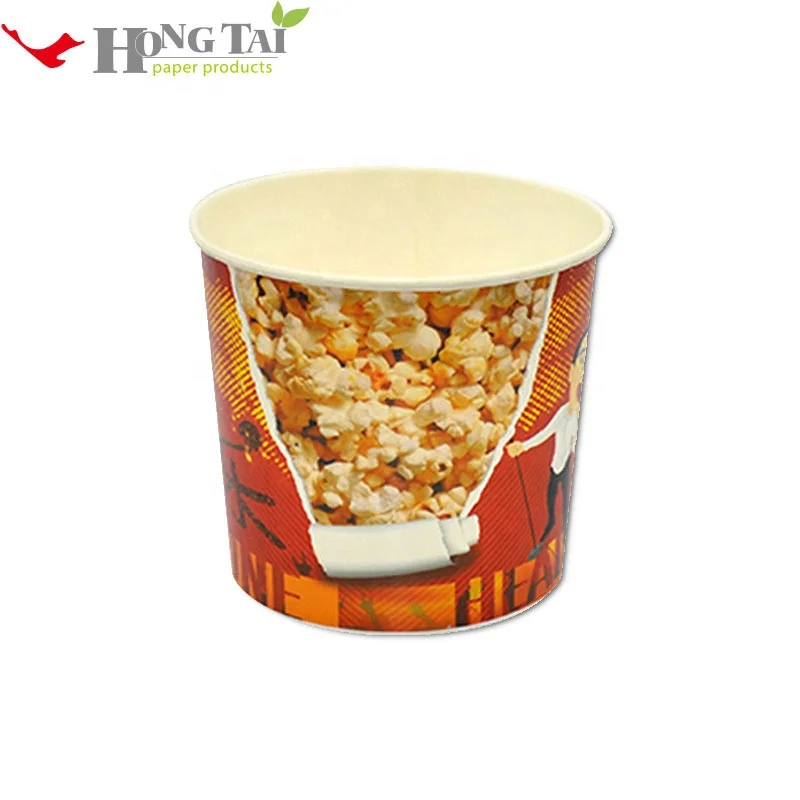 Custom print disposable paper fried chicken paper bucket popcorn paper cup