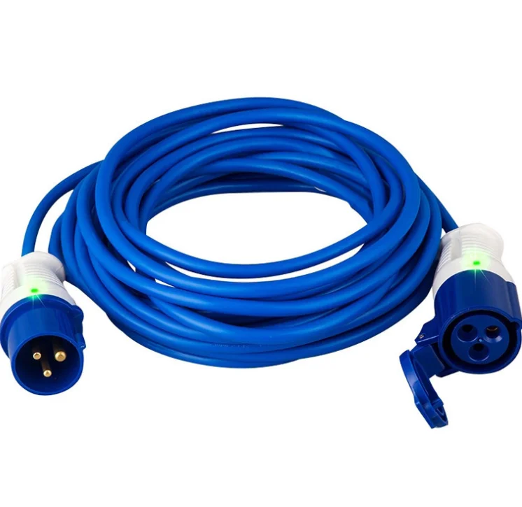 EU heavy duty flexible rubber PVC cable with industrial plugs CE VDE  certified extension cable with outdoor plugs (1600177623809)