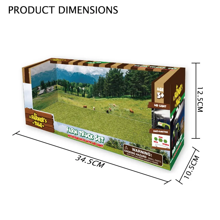 Friction Farmer Truck Set Farm Tractor Toy