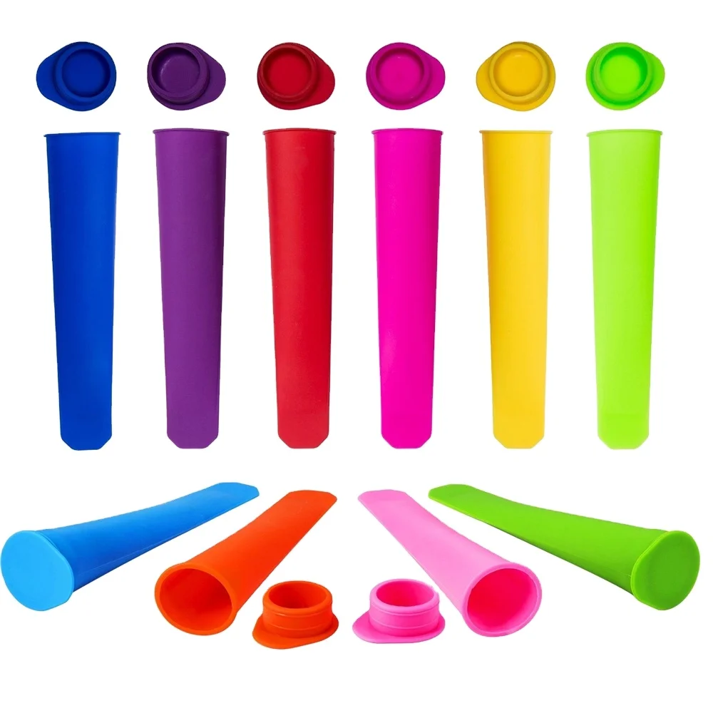 100% Eco-Friendly Bpa Free Silicone Ice Cream Stick Tube Reusable Popsicle Mold