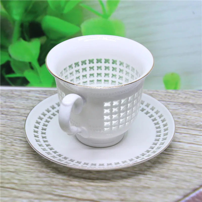 New design ceramic coffee cup with plate porcelain mugs cup with saucer souvenir gifts