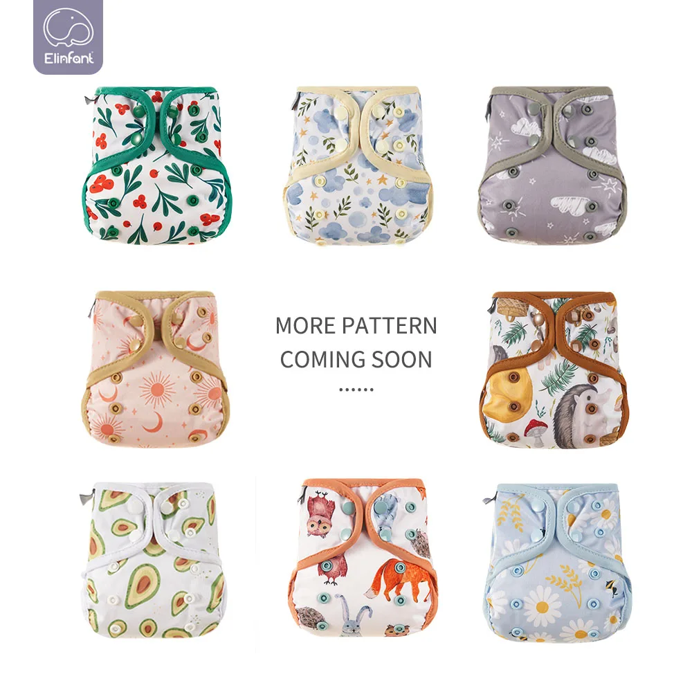 Elinfant 0-6kg reusable no lining Newborn baby cloth diaper cover