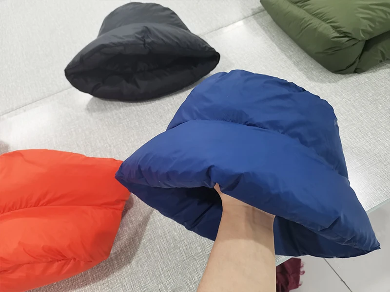 Winter Stylish Unisex Puffer Bucket Hat Thickened Warm Plain Down Filled Fisherman Hat Wholesale