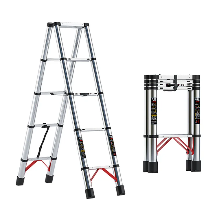Double A-Frame ladder for home A Step Stairs Lightweight stainless steel herringbone ladder multi purpose ladder