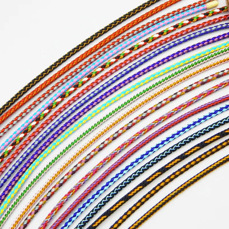 1.5-5m Black Red Steel Wire Cable Cord Braided Metal Steel Wire Rope For DIY Charm Bracelet Jewelry Making Accessories