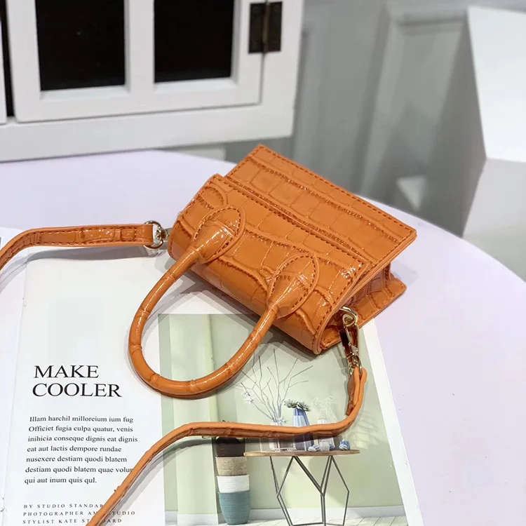 Xinyu RTS Mini Phone Tote Bag 2021 Trendy Fashion PU Leather Crocodile Pattern Chain Shoulder Bags Women Hand Bags