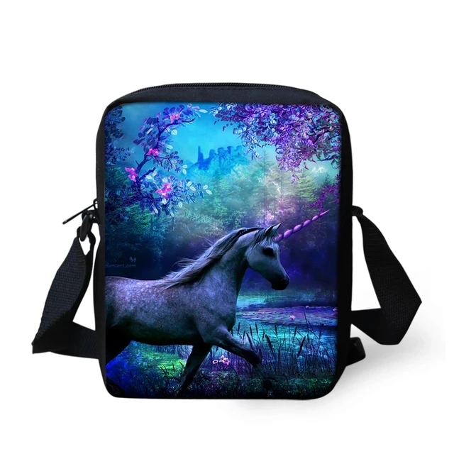 2022 Fashion Design Unicorn Print Diagonal Bag Shopping Travel Shoulder Diagonal Kid jelly Fantasy Mini Cross-body Shoulder Bag