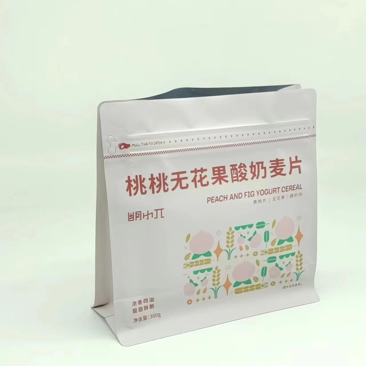 High quality food packaging 8 side seal standing valve bag zipper