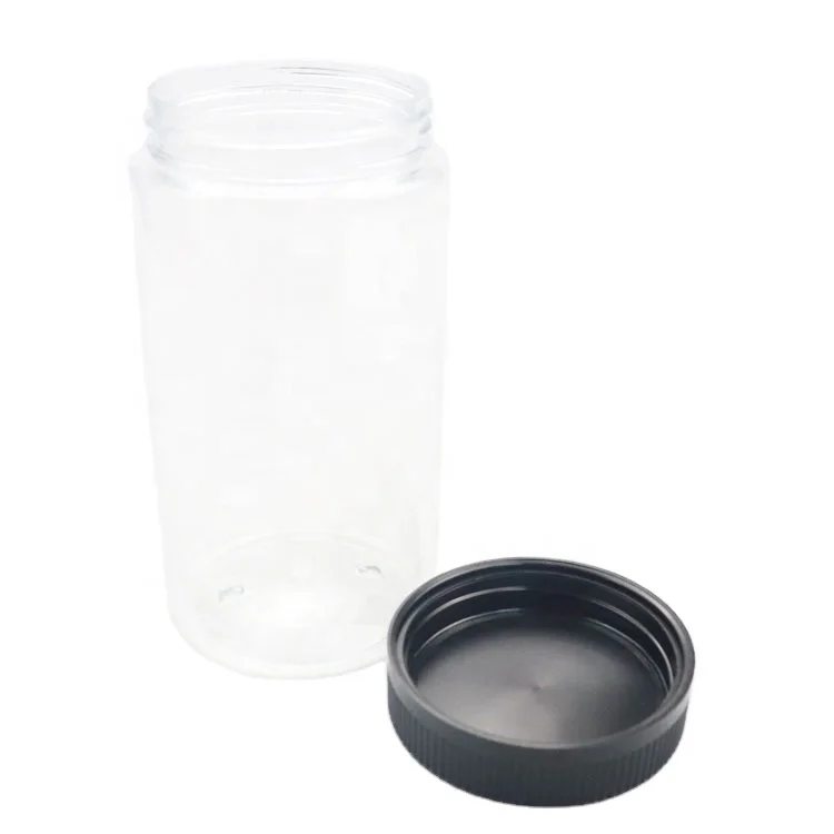 Wholesale 370ml 440ml diameter 70mm plastic round shape pill bottle with child proof cap plastic vials