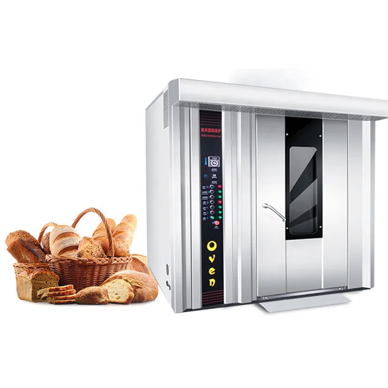 Commercial Rotary Oven Baking Bread Making Machine Cart Type Bakery Hot Air Circulation Rotary Furnace
