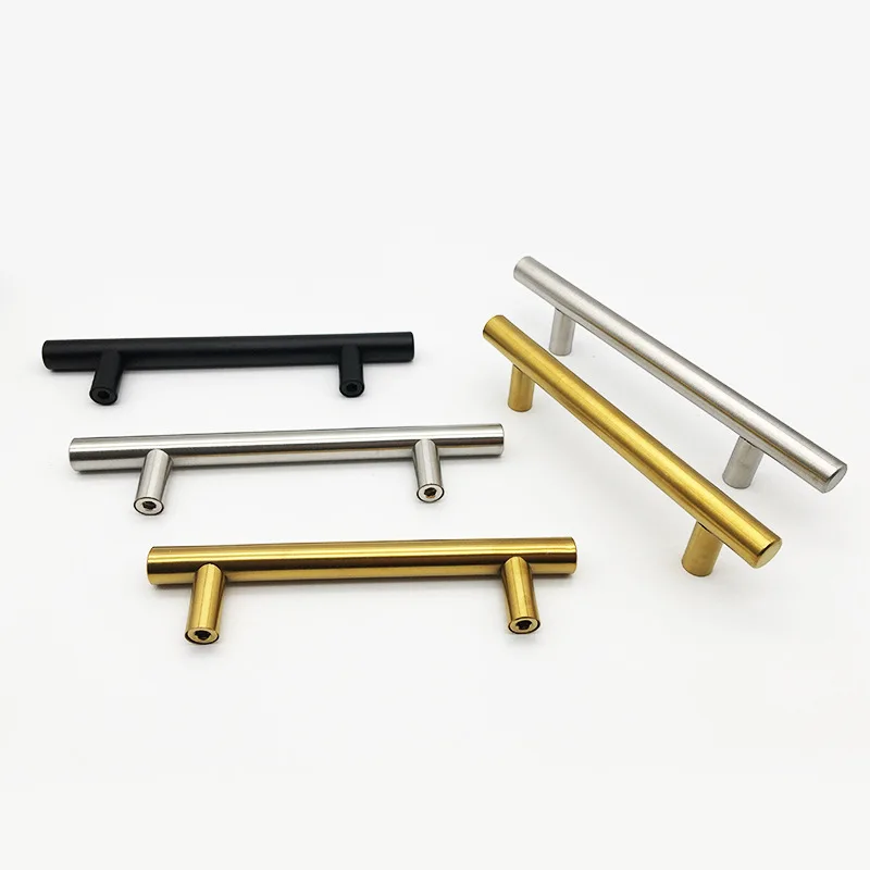 Factory Customized Manufacture DRAWER New Knurled Brass Handles Furniture Cabinet Square T Bar Pull Handle