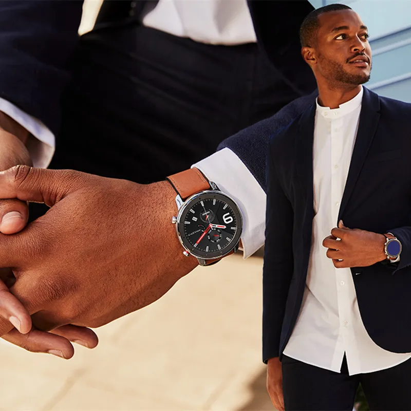 Fashion Water Resistant 5 ATM 47mm Aluminum Alloy Huami Amazfit GTR Smart Watch With 12 Sports Modes