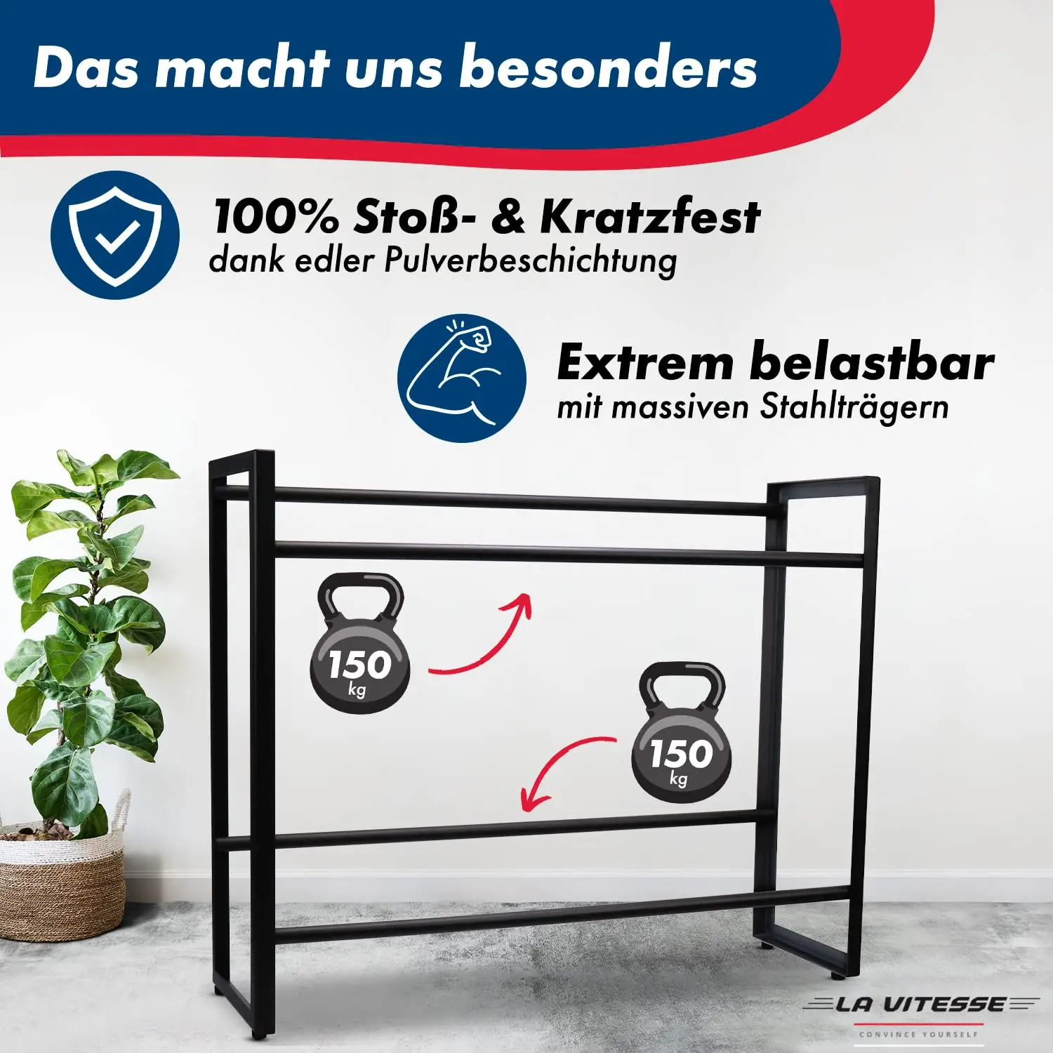 Drinks Crate Rack Black - Space-Saving Metal Shelf Black for Storage and Easy Handling of Drink Crates