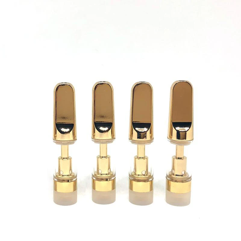 
Hot sale TH205 Ceramic Coil eCig Cartridge 0.8ml 0.5ml 1ml CBD Oil Refillable Vape Pen Gold Dabwood Tip Choice 