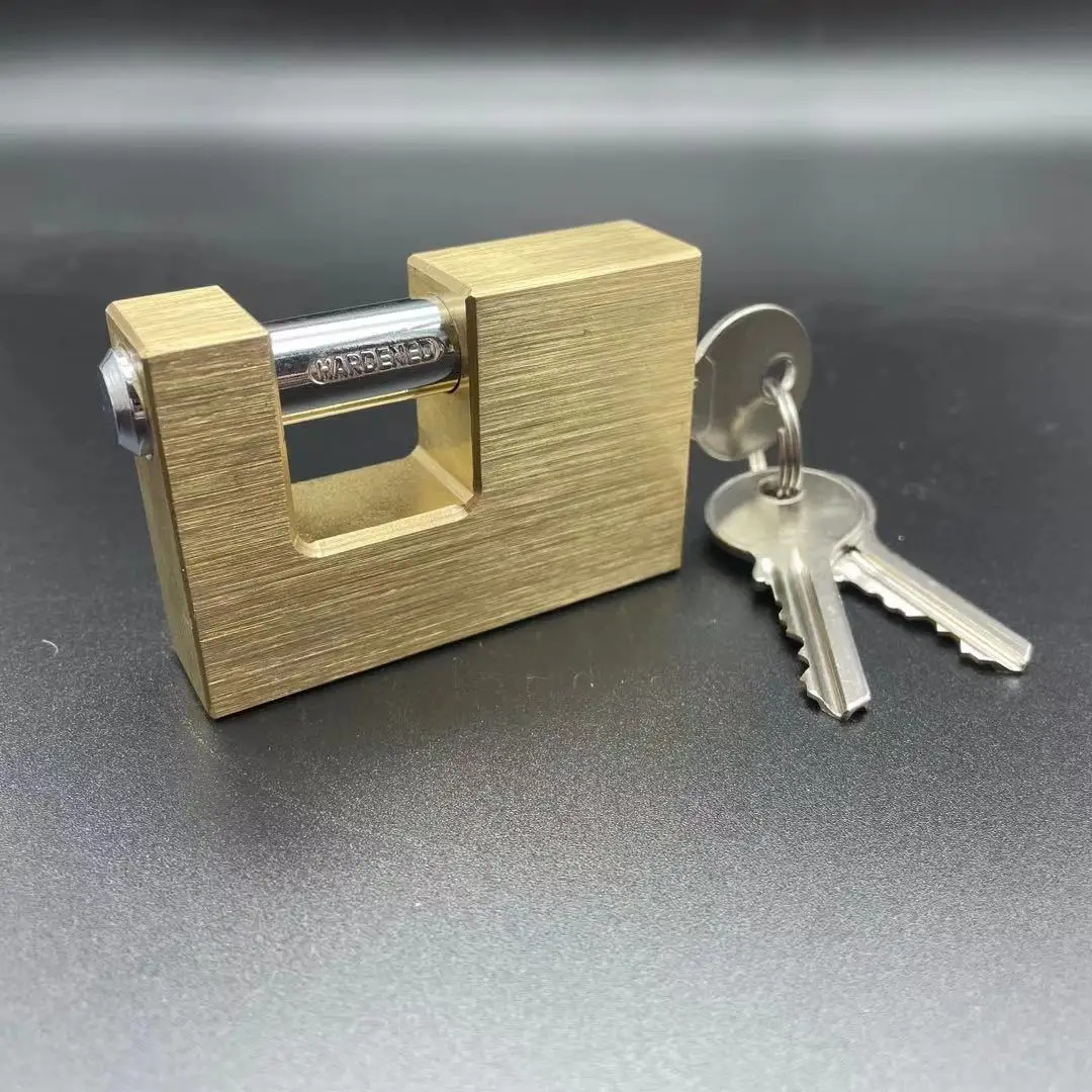 Sample available 75mm rectangular brass padlock security cheap square lock