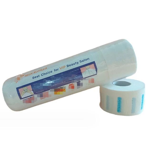 Disposable Barber Neckband Hair Cutting Barber Salon Ruffle Tissue Strip Collar Wrap Hairdressing Accessory