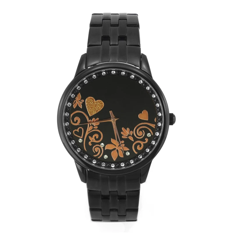 Fashion Flower Dial 3atm Waterproof Japan Movt Quartz Watch Stainless Steel Women Watch