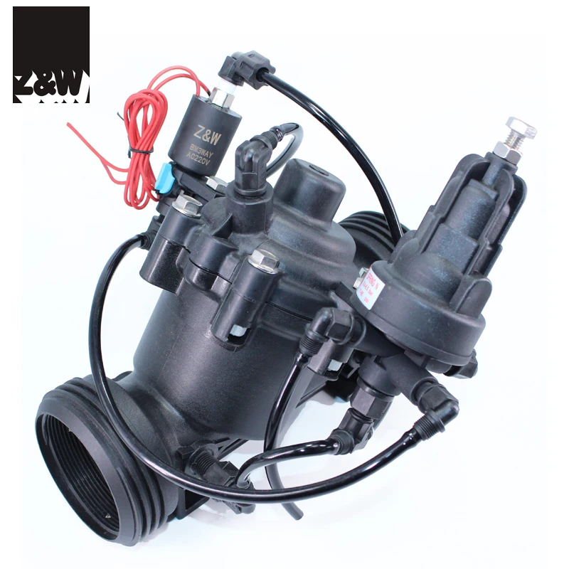 pressure relief valve reducing solenoid for irrigation with gauge 2.5 in DN65