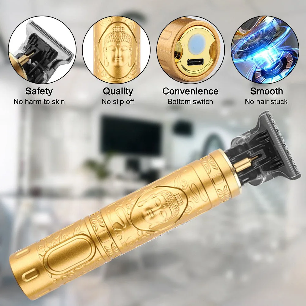Maquina Inalambrica de Afeitar Man Hair Clipper Hairdresser Vintage T9 Hair Trimmer Profesional Shaver Trimmer