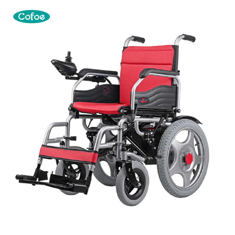 Cofoe manufacturer folding electric wheelchair for the elderly people disabled wheelchair with CE