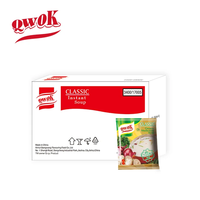 HALAL 50g Creamy Mushroom Flavor Instant Soup OEM Wholesale