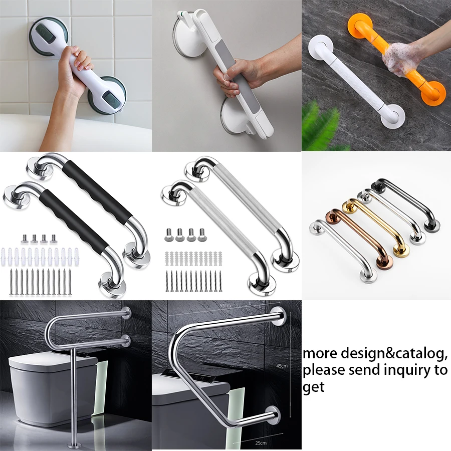 Home Care Shower Plastic Handicap Grab Bar for Bathtub Disabled Safety Handrail Bathroom Toilet Support Suction Grab Bar