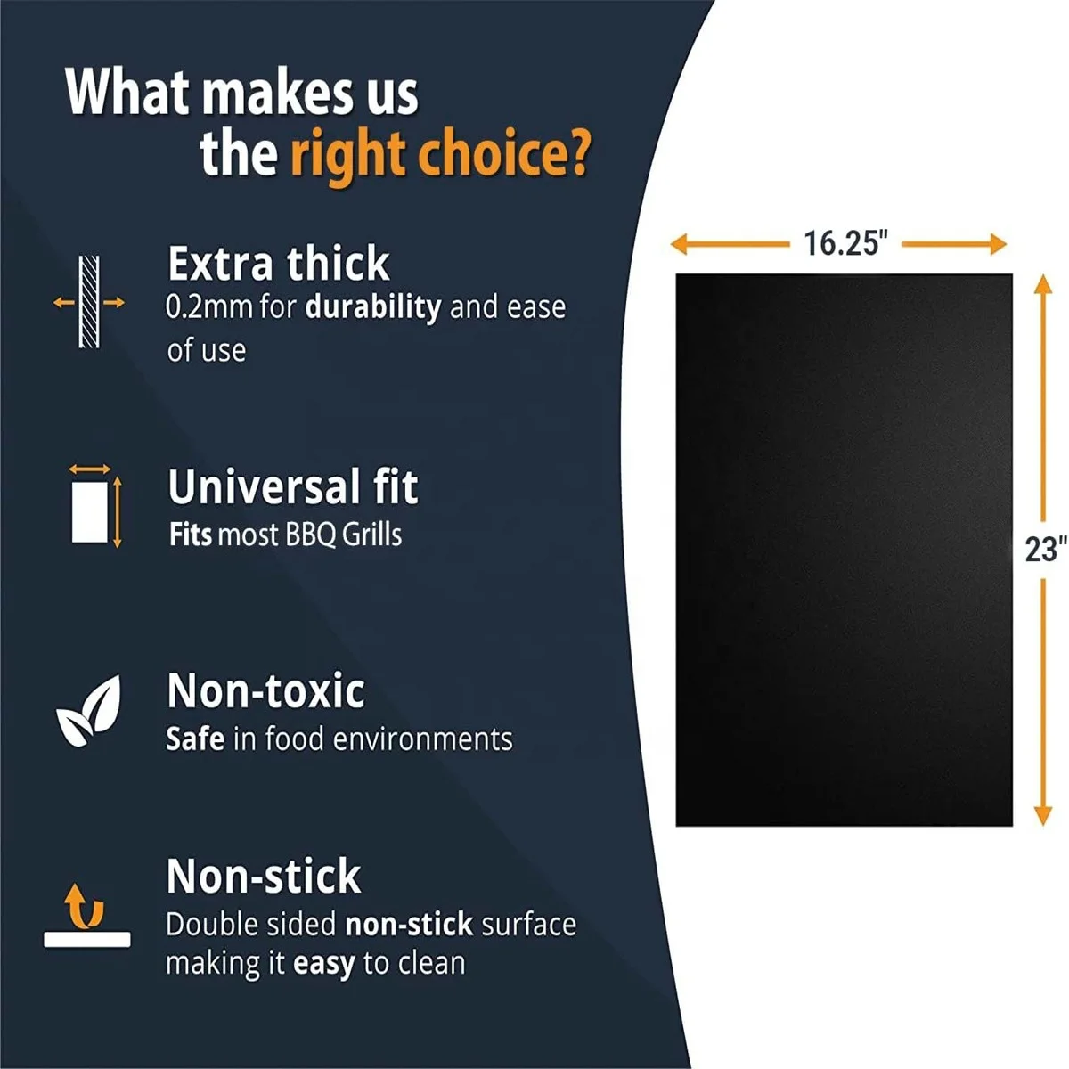 Hot Sale Baking Accessories PTFE BBQ Mat Sheet Oven Liner Non Stick Reusable BBQ Grill Mat