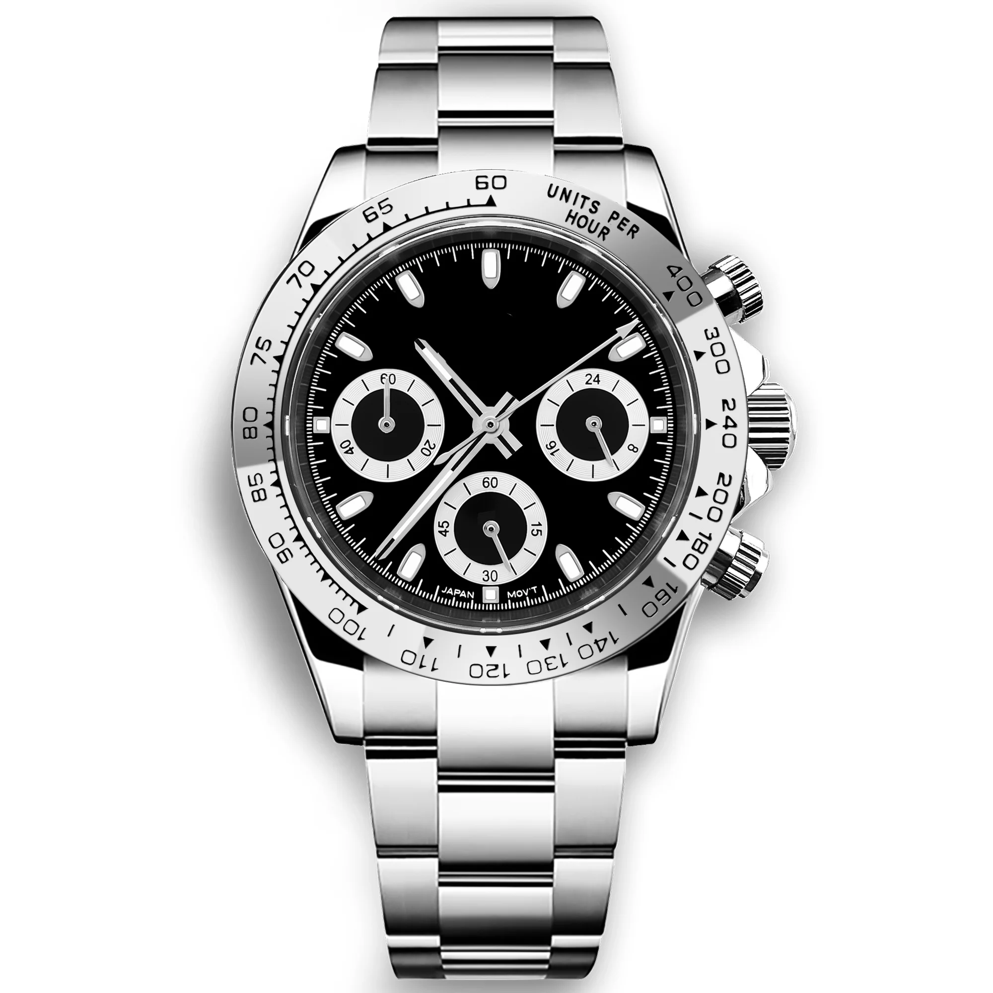 VK63 Quartz Movement Men Luxury Watches Fashion Christmas Gift Jewelry for Speed Meter Function
