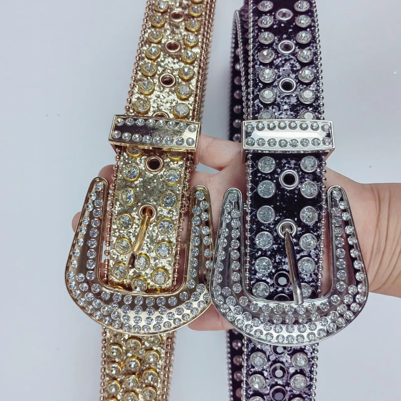 European American Hot Sale Fast Delivery Luxury Available Crystal Western Custom Belt Rhinestone Belts For Men