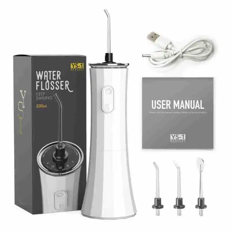 New Oral Care Home Use Portable Dental Teeth Cordless Water Flosser Oral Irrigator with 3 Jet Tips