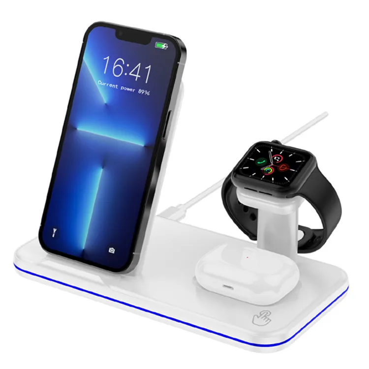 3 In 1 Magnetic 15w Qi Magnet Wireless Charger Multiple Devices For Iphone 13 Pro For Apple Watch Airpods