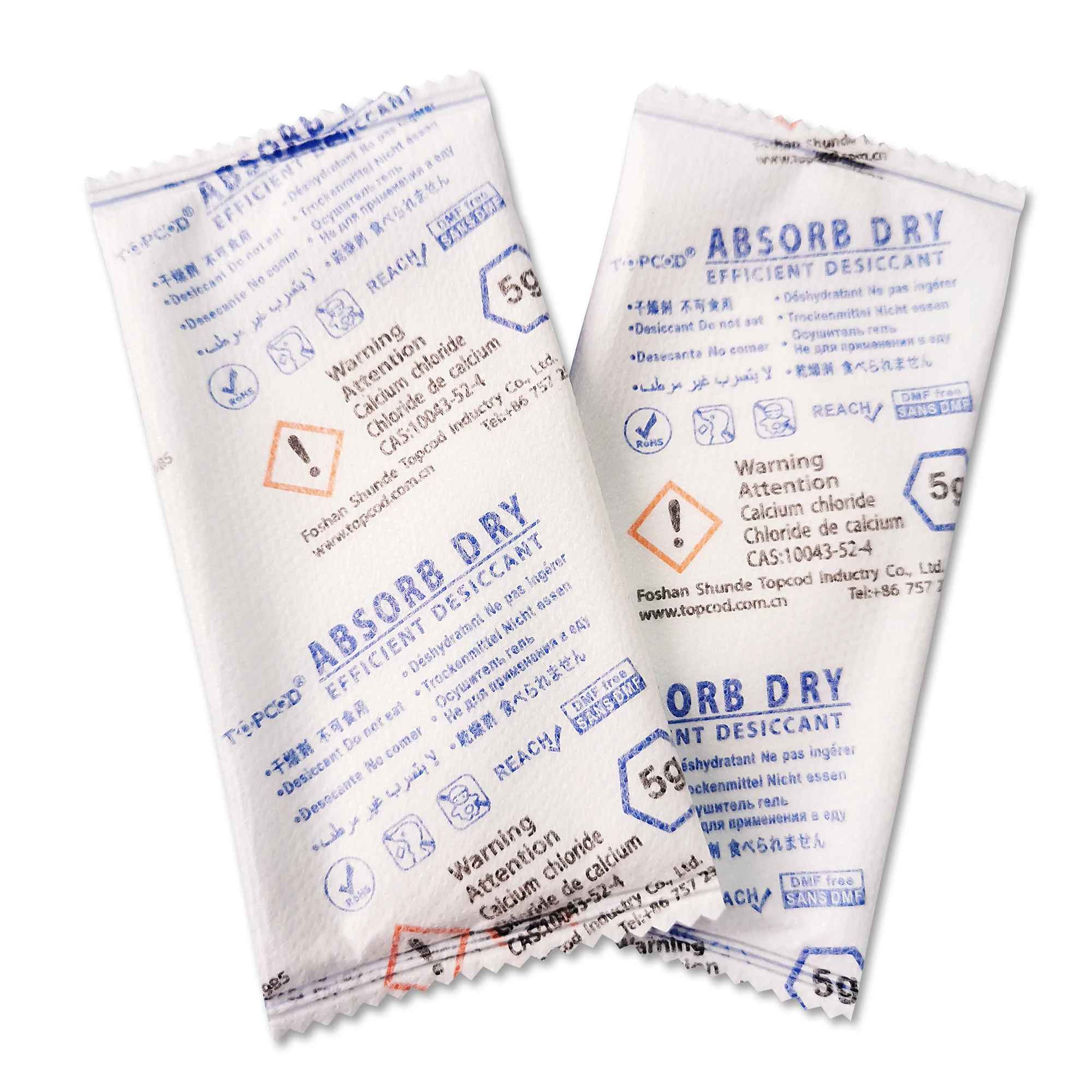 Super Dry Calcium Chloride Desiccant Pouch Used for Leather Product