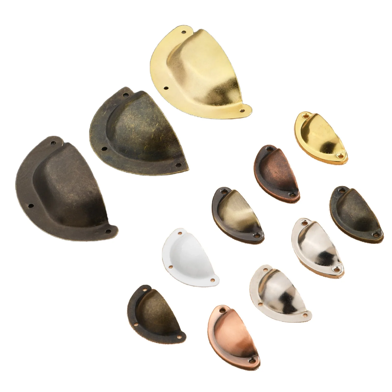 Antique Shell Handle for Cabinets Wardrobes Drawers-Light Luxury Fashion in Alloy or Iron Material