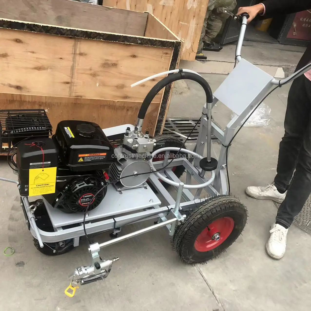 2024 hot sale Road Line Marking Machine Paint Striper Cold Spraying Airless Road Marking Machine