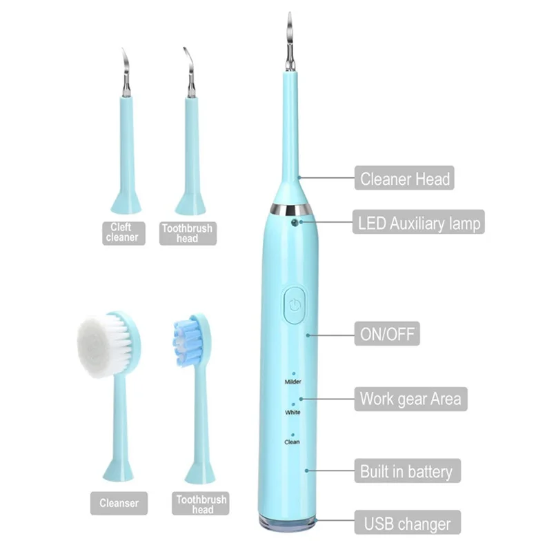 Oral Cleaning Tools Ultrasonic Dental Scaler Tooth Stain Calculus Remover Stone Remover Dental Scaler